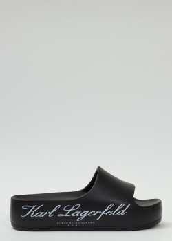 Шлепанцы Karl Lagerfeld Kobo II черного цвета, фото